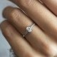 Classic White Gold Oval Diamond Ring with Pave Diamond Band, Oval Cut Diamond Engagement Ring White Gold