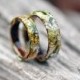 REAL Moss resin ring. Birch bark ring. Wood resin ring. Nature resin ring. Green ring. Rustic ring. Eco Friendly. Forest Jewelry.