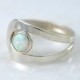Opal Ring, Silver Opal Ring, White Opal Ring, Opal Gemstone Ring, Sterling Silver Stone Ring, Handmade Sterling Silver Jewelry