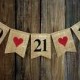 Burlap Date Banner, Burlap Wedding Banner, Save the Date, Photo Prop, Wedding Bunting, Personalized Date Banner, Anniversary Banner