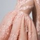 Short wedding dress in Peach, Sexy wedding dress with sleeves, Short bridal dress in pink wedding dress with plunge, summer wedding dress