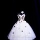 Black & White hydrangea tulle dress, Strapless/Flower Girl Dress/hydrangea flower girl dress/hydrangea dress/wedding hydrangea