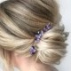 Set Of 3 Hair Pins Amethyst Rhinestone Bridal Hair Pin Purple Hair Piece Wedding Bobby Pins Rhinestone Hair Accessories Lavender Hair Clip
