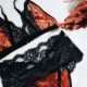 AUDREY DEEP ORANGE lace lingerie set // plus size lingerie