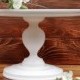 8"-18" inches Wooden Cake Stand, Rustic cake stand, Wooden Wedding cake stand, Large cake stand, Wedding white pedestal, White Dessert stand