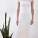 A Line Midi Dress, Tea Length Dress, White Evening Dress, White Midi Dress, Elegant Midi Dress, Short Sleeve Dress, Miranda Dress, MD1251