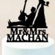 Guitar Player Cake Topper,Musician and Bride silhouette,Musician Wedding Cake Topper,Wedding Cake Topper,Music Wedding Cake Topper (1189)