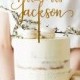 Gold Rustic Wedding Cake Topper, Mr and Mrs Cake Topper, Custom Your Own Last Name