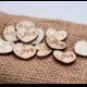 100 Wedding Table Scatter Wood Hearts (1/2 inch diameter) • Rustic Wedding Confetti • Heart Table Scatter • Wood Love Hearts Table Confetti