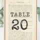 Wedding Table Numbers, Table Numbers, Literary Wedding, Book Page Table Number, Book Themed Wedding, Table Number Card, Printable, #LCS