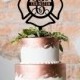 Maltese Cross Cake Topper with Last Name-Custom Acrylic Cake Topper-Laser Cut -Variety of Colors-Firefighter's Cross-Wedding Cake Decoration