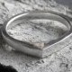 The Drab Two ,   Sterling Silver 2 Point Ring - made to order , any size