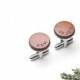 3 Year anniversary gift for him, Personalized Leather Cufflinks