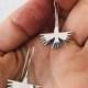 Taxco Silver Earrings. Hummingbirds.