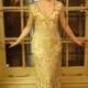 Angie Gold Embellished 1920s Wedding Dress