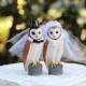 Owl Wedding Cake Topper, Bride and Groom, Barn Wedding, Bird Cake Topper, Rustic, Hoot Owls, Anniversary Cake Topper