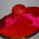Extra large desiger Red & Cerise hat ideal for Royal Ascot or the Derby  by Hats2go Made to order - Also available i over 50 colours