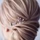 Bridal hair pins Wedding Head piece silver Swarowski Crystal Bridal hair pins pearl Wedding hair pins Bridal hair piece Bridesmaid comb