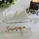 Personalized Clear Acrylic Place Card Holders Stand Geometric Wedding Freestanding Laser Cut Guest Names Escort Cards Custom Name Settings