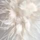 Feather Brides Bouquet in off white