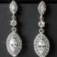 Crystal Bridal Earrings, Cubic Zirconia Marquise Earrings, Chandelier Wedding Earrings, Crystal Dangle Earrings, Bridal Jewelry Prom Jewelry