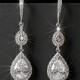 Teardrop Crystal Bridal Earrings, Cubic Zirconia Dangle Earrings, Wedding Earrings, Chandelier Bridal Earrings Cubic Zirconia Bridal Jewelry