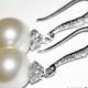 Pearl Bridal Earrings, Swarovski 10mm Ivory Pearl Drop Earrings, Wedding Pearl Silver Earrings, Simple Pearl Earrings, Bridal Bridesmaids
