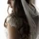 Wedding veil, draped veil, drape veil, Ivory veil, fingertip veil, beach veil, bridal veil, wedding veil and headpiece, wedding clips,