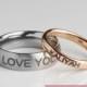 Personalized Gift For Boyfriend Couples Ring Set Mens Fathers Day Gift Anniversary Matching Couples His and Her Jewelry -S-RR3-D *