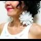 White Lace Flower Earrings Bridal Earrings Wedding Floral Earrings 3d Flower Earrings Fashion Earrings Gift for Her Snowflake Earrings