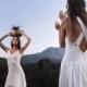 White Boho Dress for Women • Bridesmaid Dress • Open Back Maxi Goddess Dress  • Eco Organic Clothing • Simple Wedding Dress With Pockets