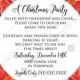 Red poinsettia Merry Christmas Party Invitation needles fir floral greeting card noel PDF 5x7 in PDF editor