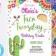 Taco Twosday Invitation Girl Cactus Samba Twosday Birthday Fiesta 2nd Instant Download Printable Invitation Template Editable Templett 0045