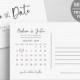 Save The Date Postcard, Calendar Template, TRY BEFORE You BUY, Instant Download, Save The Date Cards, 100% Editable, Printable