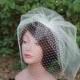 Bridal  Birdcage Veil  Blusher Veil Double Layered Tulle and Russian French Netting  for your Wedding