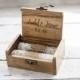 Personalized wedding ring box, Rustic Ring Bearer Box, Engraved ring box, Our adventure wedding box, Proposal Engagement box Ring Holder