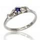Sapphire Ring, Sapphire Engagement Ring, Delicate Sapphire Ring, Sapphire Bridal Ring, Floating Sapphire Ring, 14K Sapphire Jewelry