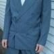 40s Mens Suit Gray Double Breasted Vintage 1940s 50s