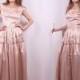 Vintage 1930's Blush Pink Satin Wedding Gown • 30's Pink Wedding Dress • Size S