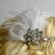Rhinestone 1920s crystal Headpiece headband, 1930's The Great Gatsby Wedding Flapper bridal headband headpiece, Fascinator Headdress