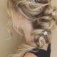 Bridal hair white Flower Comb,Bridesmaid hair comb, Leafs hair accessories for bride