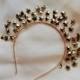 Gold stars Bridal Crown|Celestial Wedding Headpiece|Star Halo|Headband Prom|Tiara Hair Accessory|Star Hair Jewelry|Brass Flower vrown