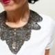 Hand Embroidered Beaded Collar Bib Necklace Statement Ethnic Tribal Necklace Shabby Chic Collar Necklace Embellished Collar Gift For Her