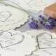 Lavender heart: personalised stamp (4x4 cm)
