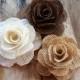 Burlap Flowers, Burlap Rose, Wedding Cake Flower