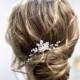 Pearl Crystal Small Bridal Hair Piece, Wedding hair pin, Bride hair clip, Bridal hair pins, Crystal hair comb bride Wedding hair Accessories