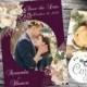 Add your own photo,Editable,Wedding,Ivory rose,fuschia,rose gold,Save the Date,romantic,Digital Download,CORJL