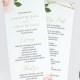 Wedding Program Template, Self Edit Instant Download, Blush Floral, TRY BEFORE You BUY