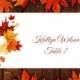 Printable Place Cards "Falling Leaves" Avery 5302 Template Compatible Editable Microsoft Word Tent Card Wedding or Thanksgiving  DIY U Print