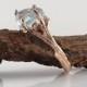 2 Carat Unique Uncut Diamond Ring - Raw Diamond Ring - Aquamarine Engagement Ring